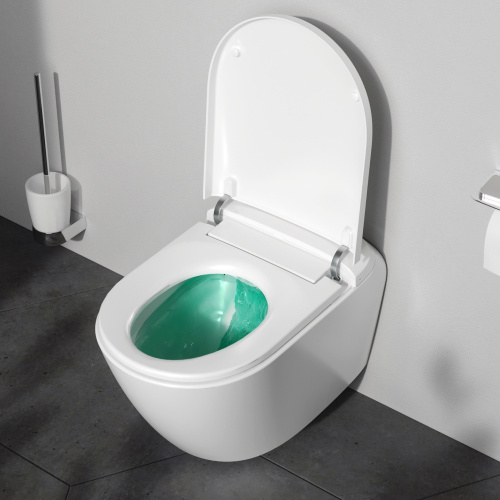 Унитаз подвесной Am.Pm Sensation CCC301700SC белый с сиденьем микролифт безободковый каскадный смыв - фото 4