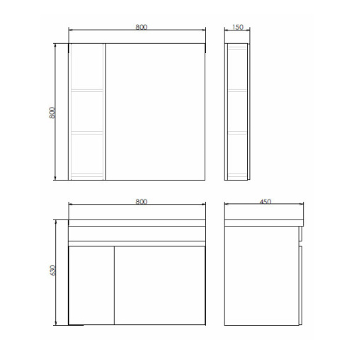 Зеркало-шкаф Comforty Тромсе 00004142222CF 80х80 - фото 2