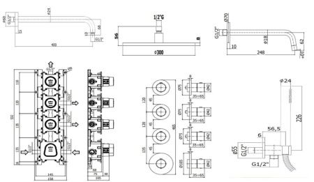 Душевая система Paffoni Modular Box KITMB019CR046KING встраиваемая в стену