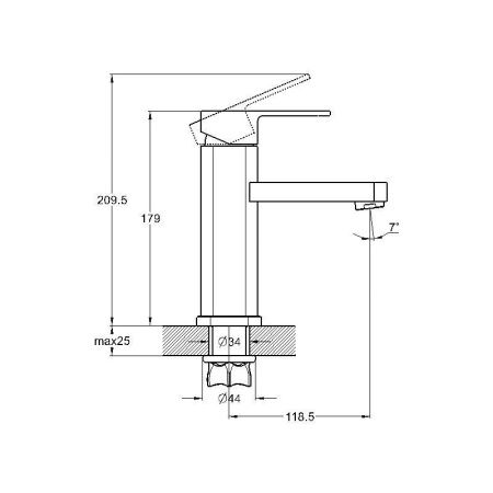 Смеситель G.Lauf NEB NEB1-A123 на раковину хром