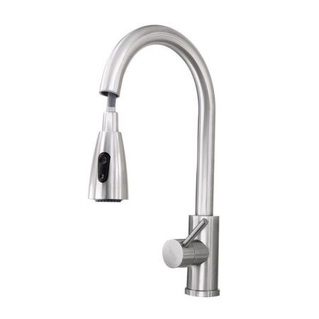 Смеситель для кухни Сантаком 6091 на мойку нержавеющая сталь