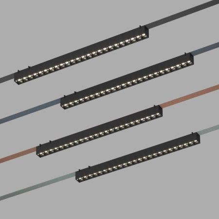 Трековый однофазный светильник Denkirs Belty grill (Белты грилл) DK5672-BK