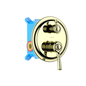 Смеситель для ванны Aquatek КЛАССИК AQ1546PG встраиваемый в стену золото без термостата