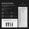 Ванна чугунная Vinsent Veron Kingston VKN1808050 180х80 пристенная прямоугольная с ножками