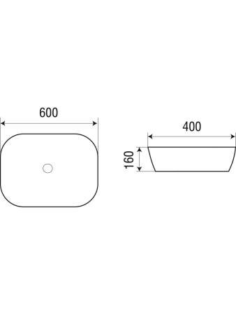 Раковина из сантехнического фаянса WeltWasser WW SK 10000003847 60х40 подвесная цвет белый без отверстий под смеситель