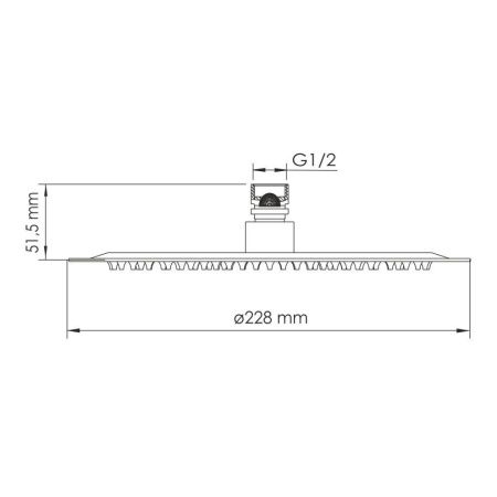 Верхний душ Wasserkraft Asphe 7700 A331 розовое золото