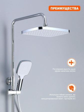Душевая стойка ProHanss P60.24 настенная цвет хром