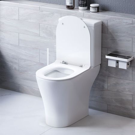 Унитаз напольный с бачком Damixa Sirius DX86C8600SC белый с сиденьем микролифт безободковый каскадный смыв