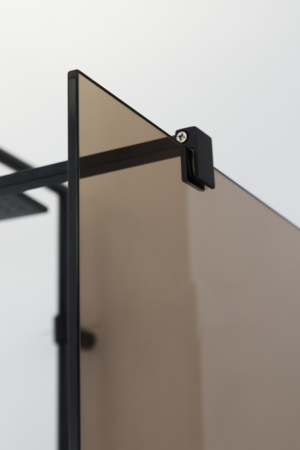 Душевая перегородка Cezares LIBERTA LIBERTA-L-1-80-BR-NERO 80х195 стекло тонированное профиль черный