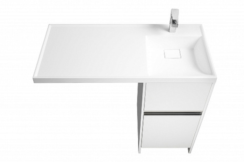 Тумба под раковину Aquaton Лондри 1A236001LH010 42х50х88 напольная цвет белый - фото 3