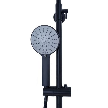 Душевая стойка Agger Thermo A2451244 настенная цвет черный с термостатом