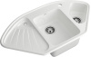 Кухонная мойка Granfest Corner C-1040E иней 104х56 цвет белый поверхность матовая