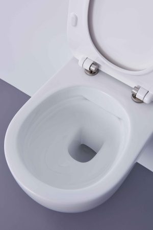 Унитаз подвесной SSWW CT2038V белый глянцевый с сиденьем микролифт безободковый душевой смыв