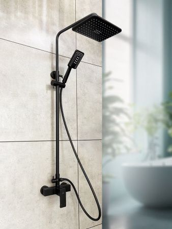 Душевая стойка AltroBagno Lamberto AltroBagnoLamberto030103MB настенная цвет черный