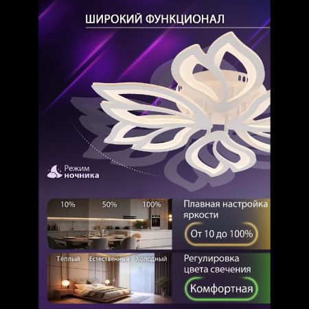 Люстра потолочная Natali Kovaltseva Fortuna (Фортуна) LED LAMPS 81107/6C