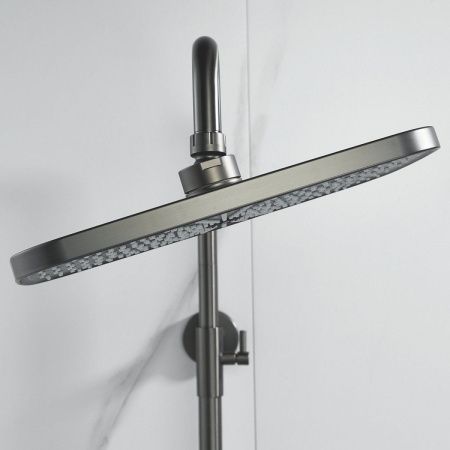 Душевая стойка Shevanik S6236T настенная цвет оружейная сталь