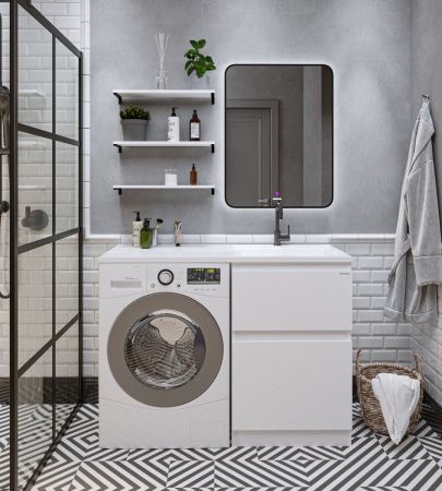 Раковина из искусственного камня Grossman Марсал 5217120 120х50 накладная цвет белый