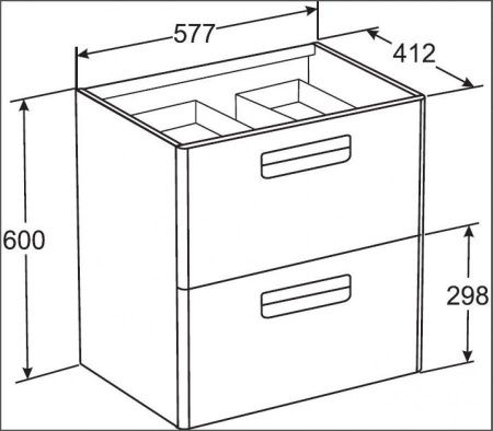 Тумба под раковину Roca The Gap Original ZRU9302734 60х40 подвесная цвет белый