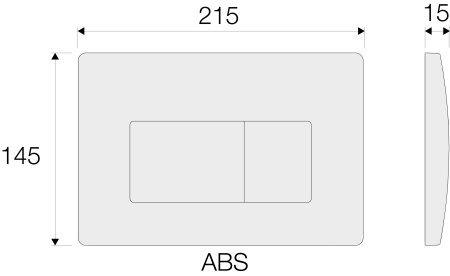 Клавиша смыва механическая Valsir P1 VS0871300 цвет белый матовый