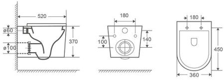 Унитаз подвесной WeltWasser 10000008265 белый с сиденьем микролифт безободковый душевой смыв