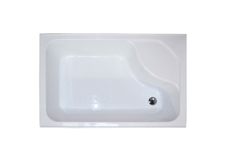 Душевой уголок Royal Bath BP RB8100BP-T-R 100х80 стекло прозрачное профиль белый с поддоном
