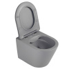 Унитаз подвесной Abber Bequem AC1102MG серый с сиденьем микролифт безободковый каскадный смыв
