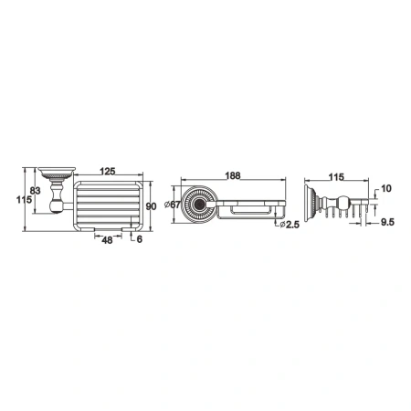 Мыльница Rose RG1404Q