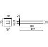 Излив Plumberia Selection Tag SPQ0258CR настенный хром
