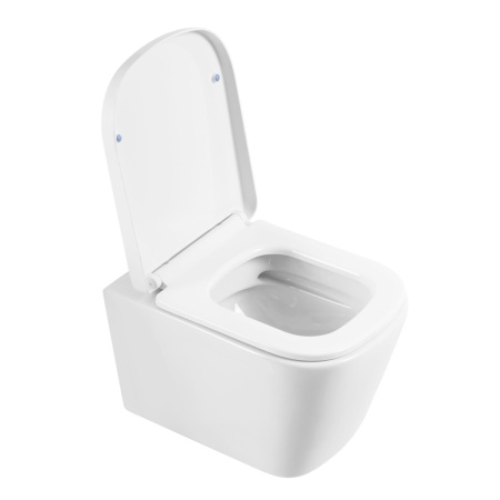 Унитаз подвесной BelBagno ALBANO BB120CHR/BB120SC белый с сиденьем микролифт безободковый каскадный смыв