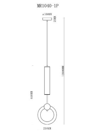 Светильник подвесной Myfar Covey (Цовеы) MR1040-1P