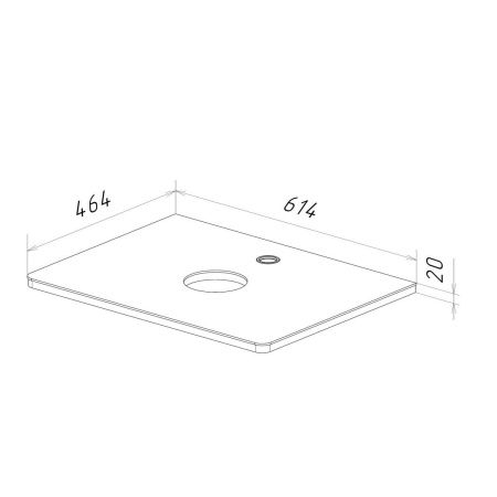 Столешница LeMark Olivia LM08OL65S 60х50 накладная