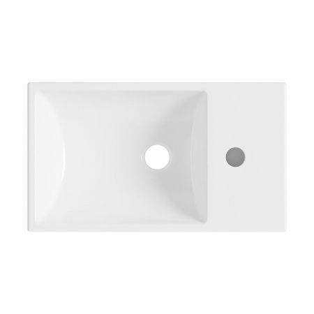 Раковина из сантехнического фарфора Wellsee WC Area 151803000 50х30 накладная цвет белый 1 отверстие под смеситель