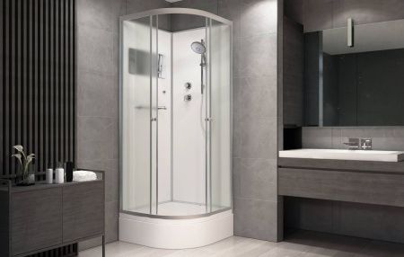 Душевая кабина AvaCan D278 80х80 четверть круга без крыши ориентация универсальная
