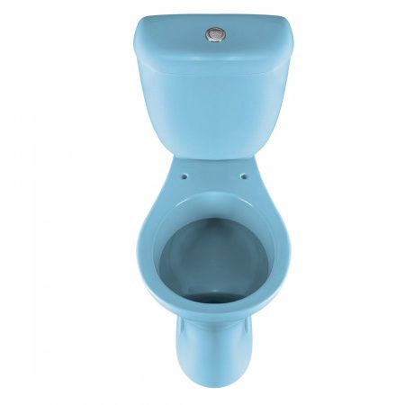 Унитаз-компакт напольный с бачком Santeri Виктория 1P3016S0600BF голубой с сиденьем каскадный смыв