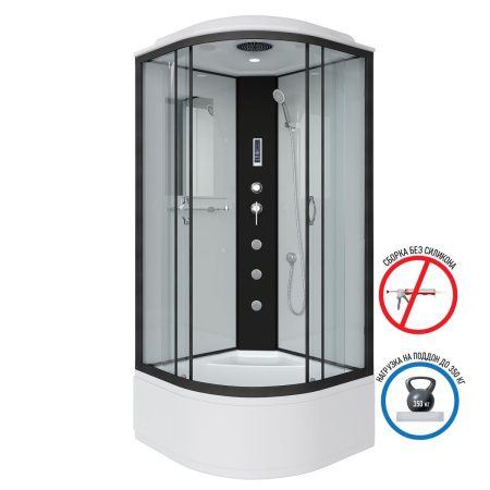 Душевая кабина Niagara Classic 67091414F 100х100 четверть круга с крышей ориентация универсальная