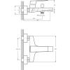 Смеситель для ванны Rush Thira TR3635-44 настенный хром
