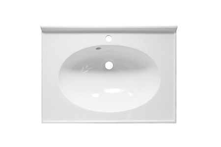 Раковина из искусственного камня Эстет Лилия ФР-00014942 70х50 накладная цвет белый 1 отверстие под смеситель