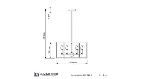 Люстра подвесная Lumina Deco Lorton (Лортон) LDP 1142-6 BK+MD