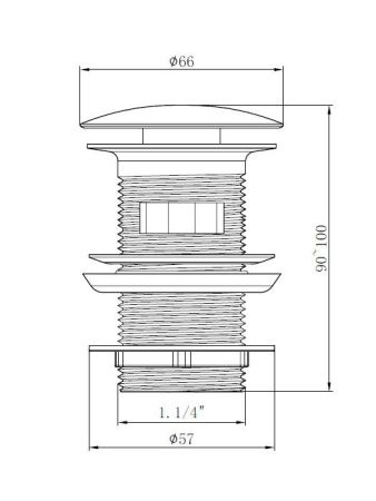 Донный клапан Cezares CZR CZR-SAT-GM