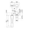 Смеситель для раковины Webert One-B NB830606741 настенный белый/сталь