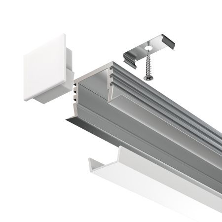 Алюминиевый профиль встраиваемый с накладным фланцем Maytoni Led Strip ALM006S-2M