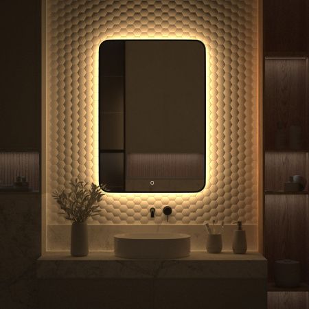 Зеркало с подсветкой Defesto AURA DF 2979S 70х100 подвесное