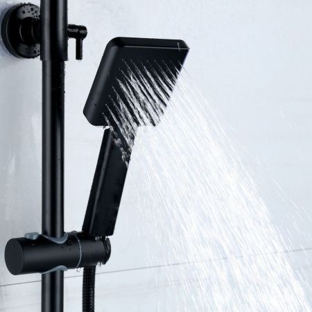 Душевая стойка Bond Cube B01-9488 настенная цвет черный