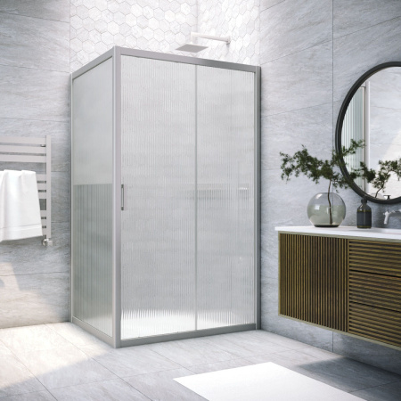 Душевой уголок Vegas-Glass ZP+ZPV TUR+NOVO ZP+ZPV NOVO h2000 125*70 07 Moru 125х70 стекло рифленое профиль хром матовый без поддона