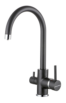 Смеситель для кухни Paulmark ESSEN Es213211-418 на раковину черный металлик без термостата