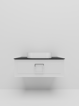 Тумба со столешницей La Fenice CUBO NFNC-01-CUB-B-100-1-GB 100х50 подвесная цвет белый