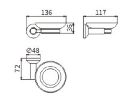 Мыльница CeramaLux Fleur 78304