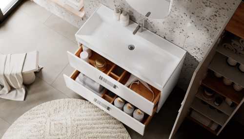 Тумба под раковину Velvex ORLANDO tnORL.100-211 100х45х80 напольная цвет белый - фото 5