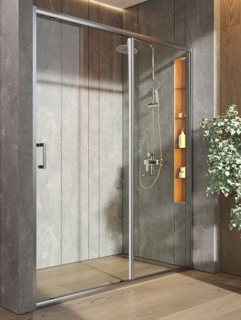 Душевая дверь Orange E02-160TCR 160х190 стекло прозрачное профиль хром