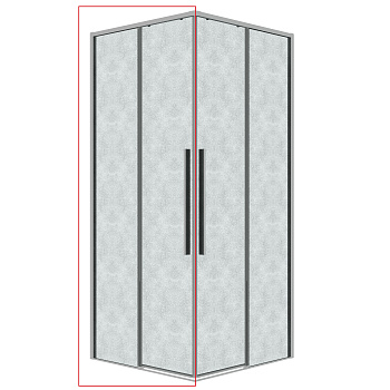 Душевая дверь Grossman Galaxy 1/2.K33.01.10.10.02 100х195 стекло текстурное профиль хром глянцевый